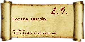 Loczka István névjegykártya